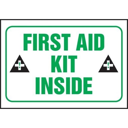 Accuform SAFETY LABEL FIRST AID KIT INSIDE 3 LFSD509VSK LFSD509VSK
